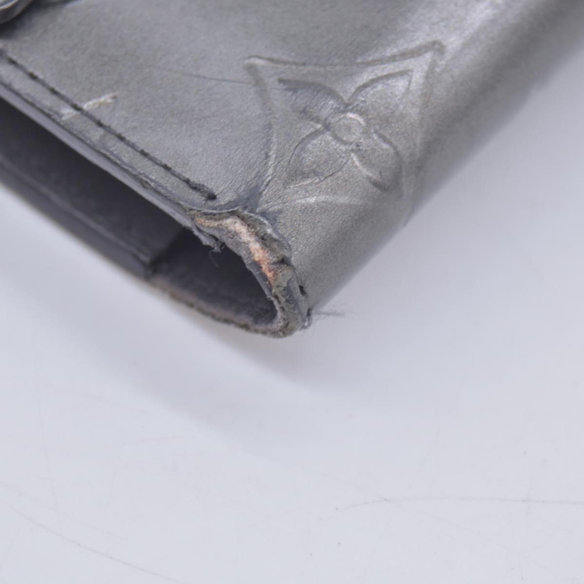 $720 2005 Louis Vuitton Mat Monogram Porte Tresor International Grey TH0055 CONSIGNMENT 10020952