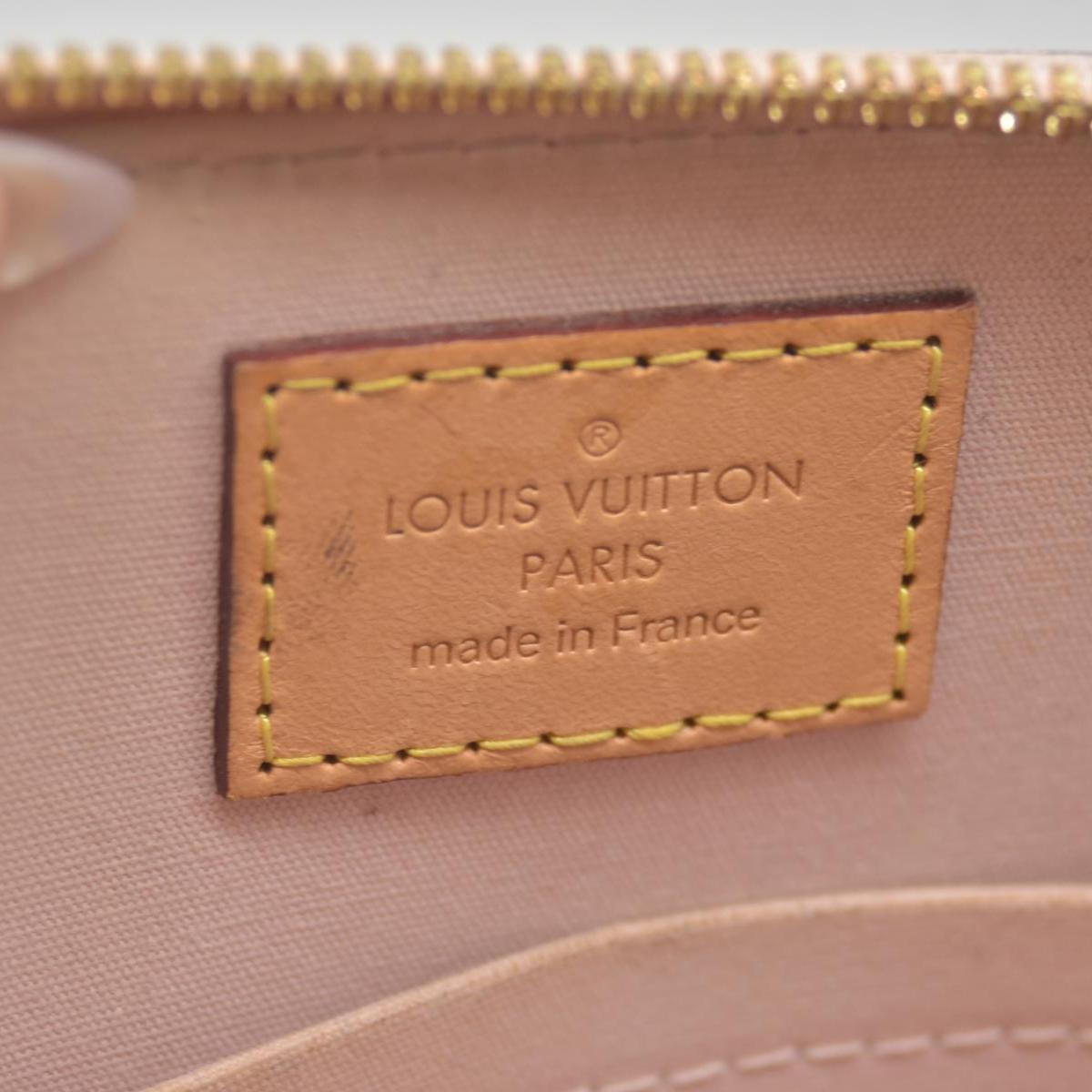 $2230 Louis Vuitton Vernis Alma BB Rose Angelique CONSIGNMENT FL0156