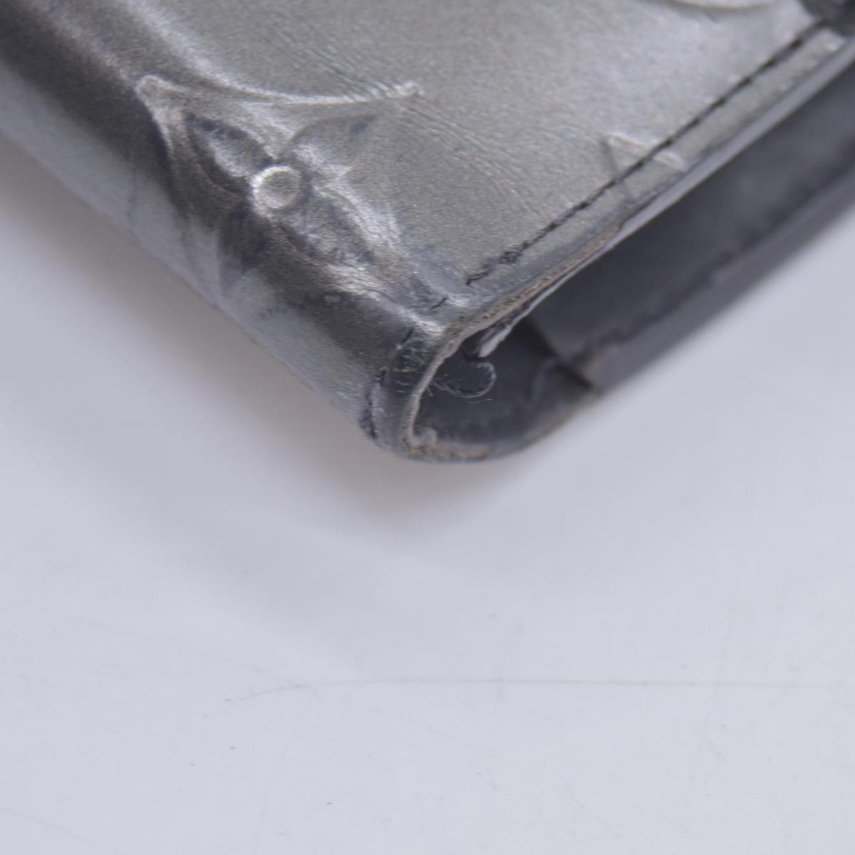 $720 2005 Louis Vuitton Mat Monogram Porte Tresor International Grey TH0055 CONSIGNMENT 10020952