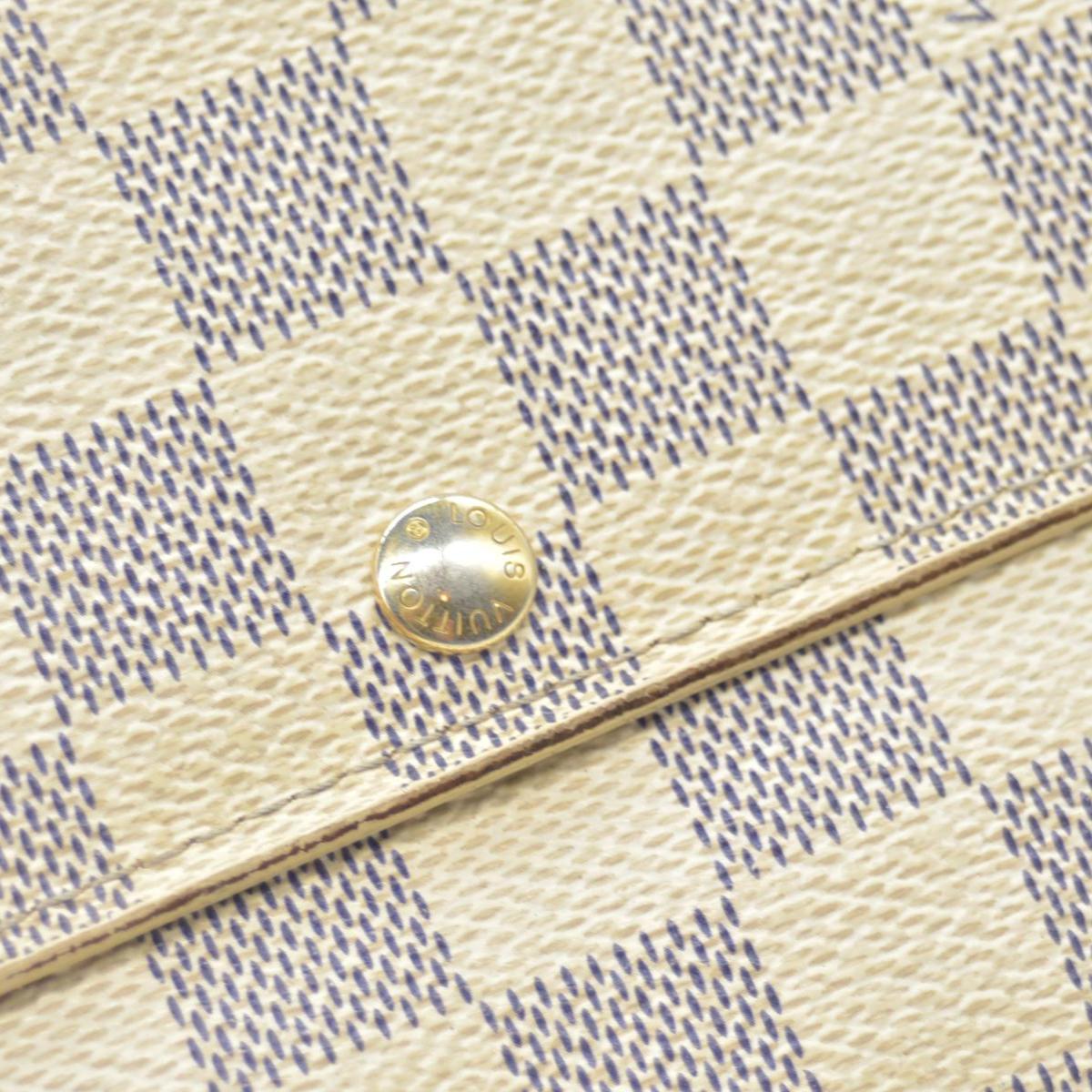 $775 2013 Louis Vuitton Damier Azur Sarah Wallet CONSIGNMENT MI4037