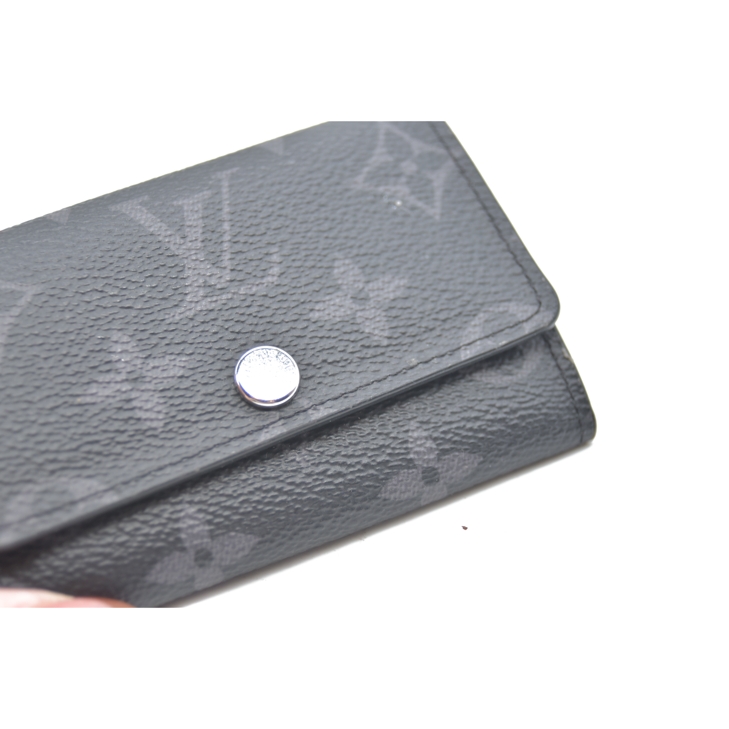 Louis Vuitton Monogram Eclipse Multicles 6 Ring Key Case Black RFID