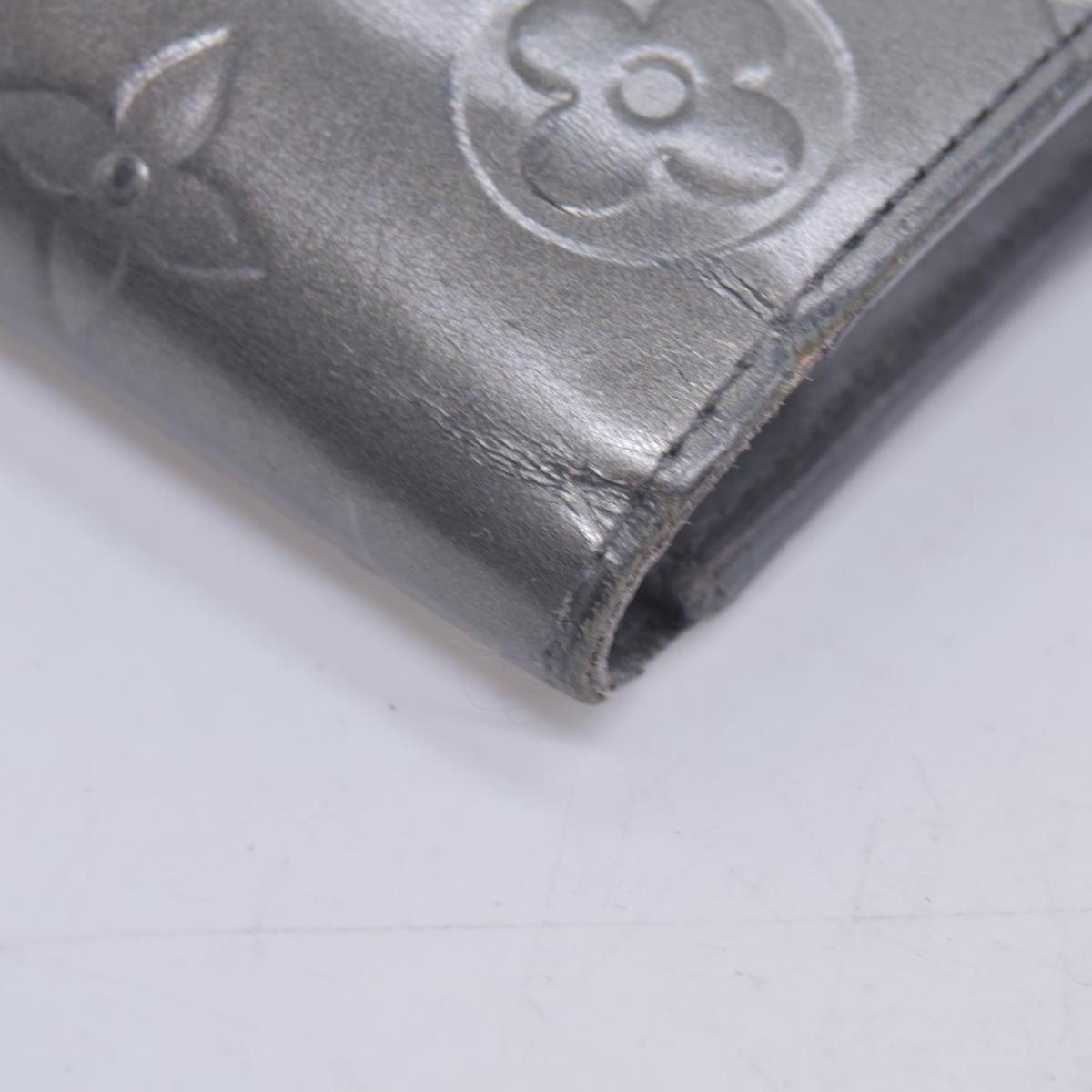 $720 2005 Louis Vuitton Mat Monogram Porte Tresor International Grey TH0055 CONSIGNMENT 10020952