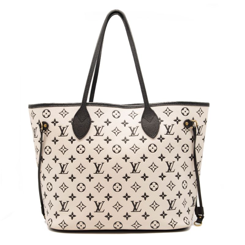 Louis Vuitton Empreinte Spring In The City Neverfull MM Black White Pink Tote