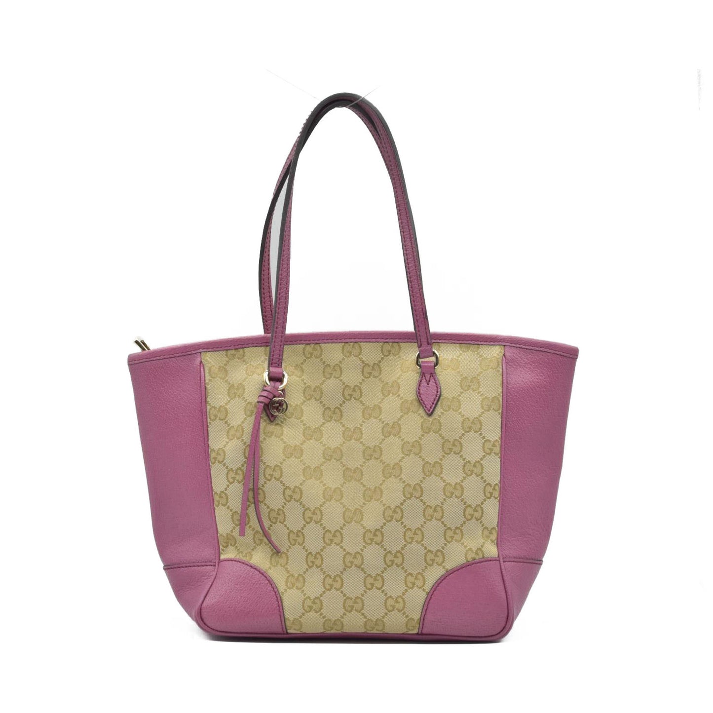 $1290 Gucci GG Canvas Bree Tote Pink Consignment