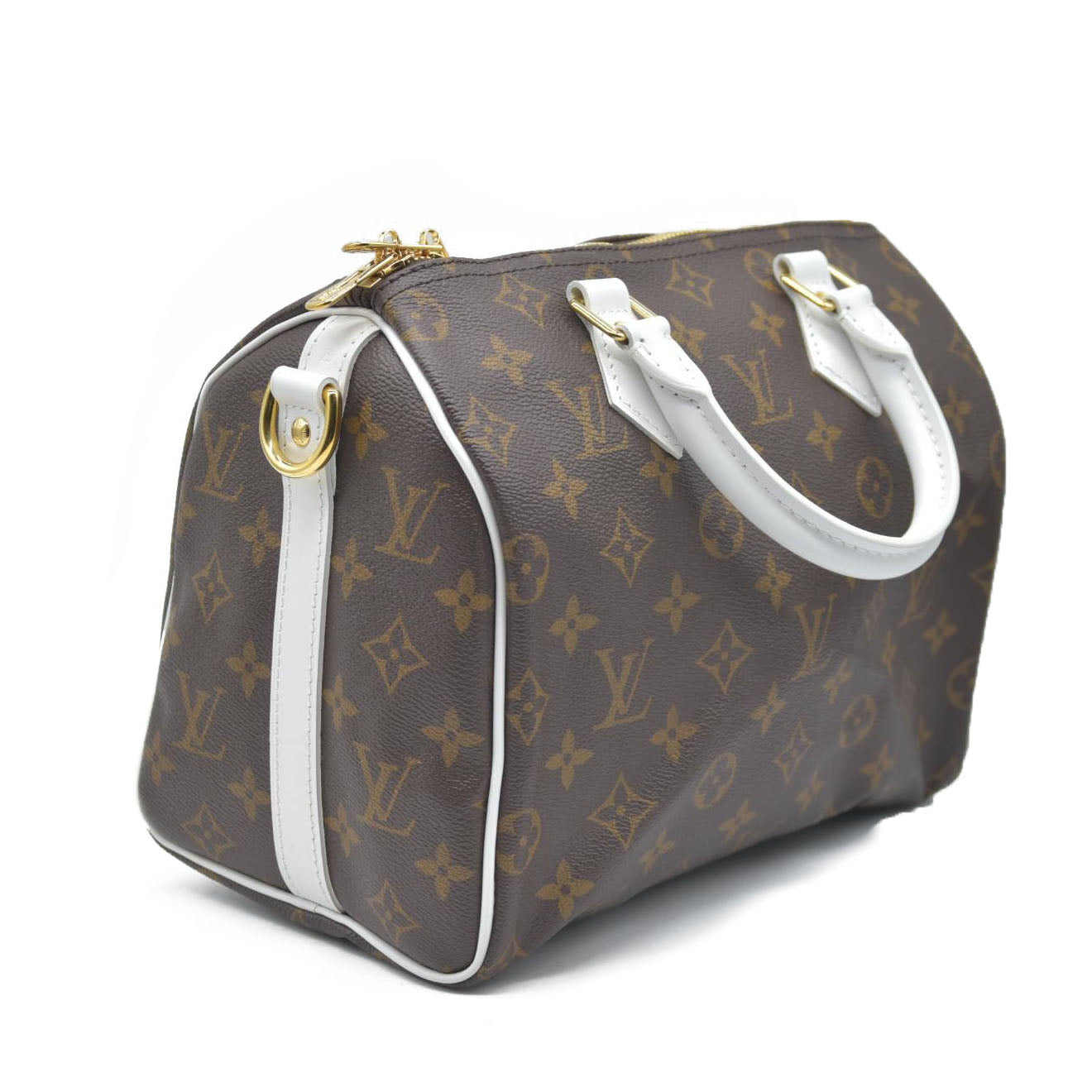 Louis Vuitton  Monogram LV Match Speedy Bandouliere 25 White
