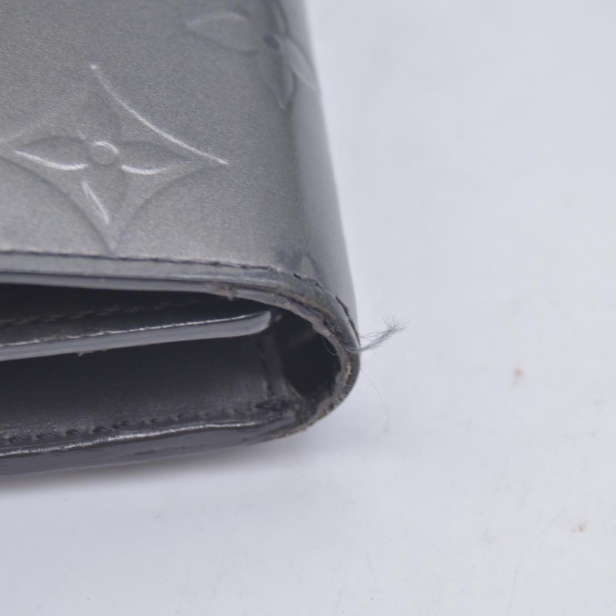 $720 2005 Louis Vuitton Mat Monogram Porte Tresor International Grey TH0055 CONSIGNMENT 10020952