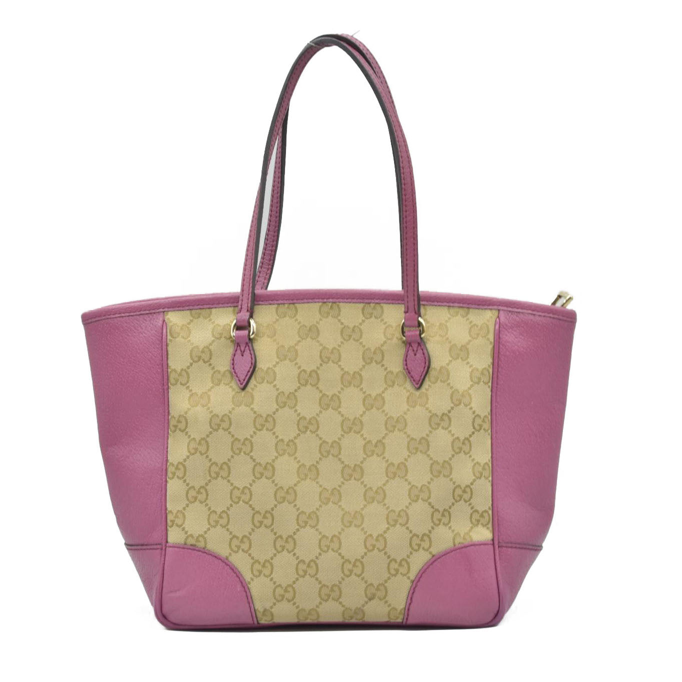 $1290 Gucci GG Canvas Bree Tote Pink Consignment