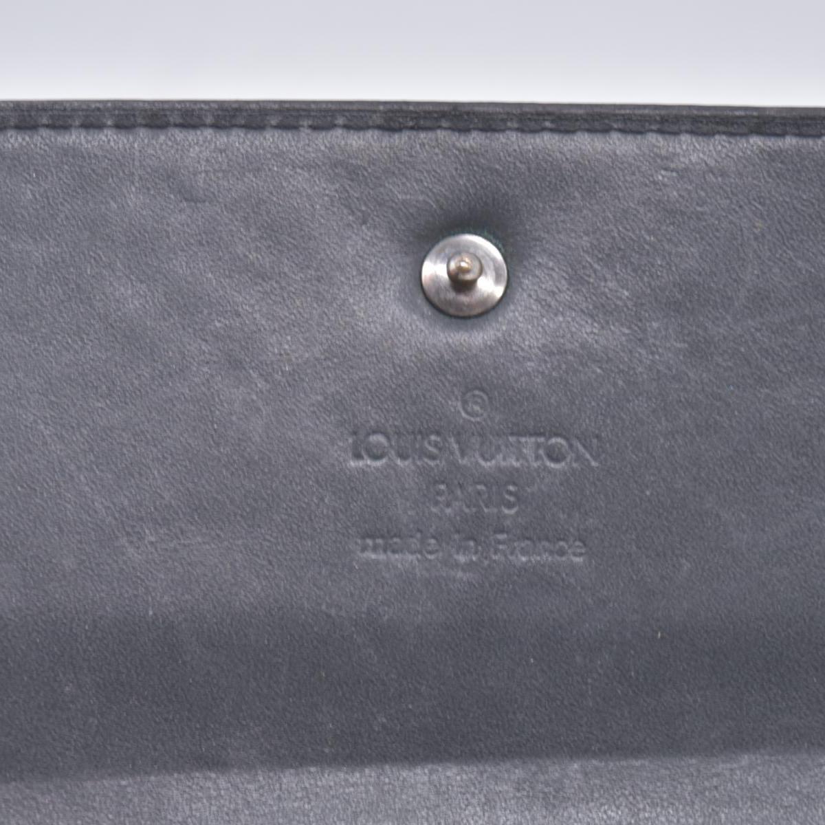 $720 2005 Louis Vuitton Mat Monogram Porte Tresor International Grey TH0055 CONSIGNMENT 10020952