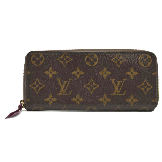 Louis Vuitton  Monogram Clemence Wallet Fuchsia