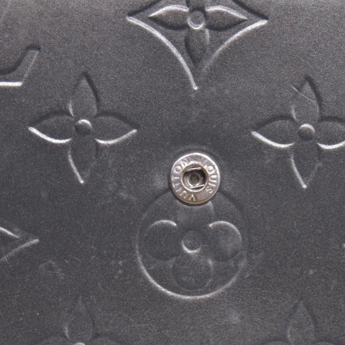 $720 2005 Louis Vuitton Mat Monogram Porte Tresor International Grey TH0055 CONSIGNMENT 10020952