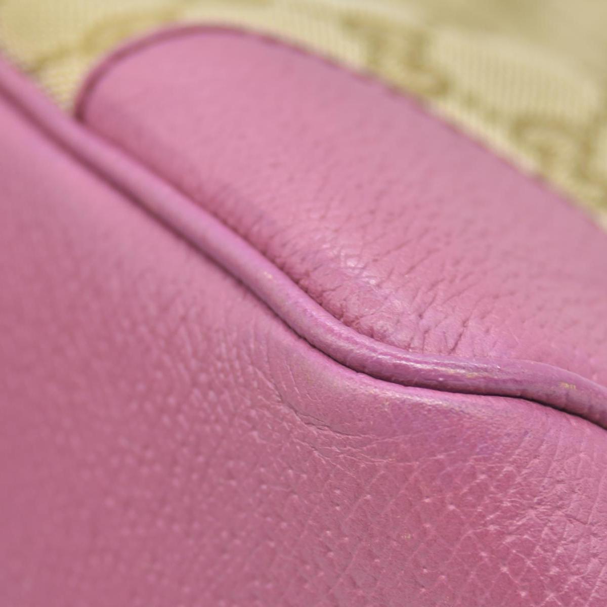$1290 Gucci GG Canvas Bree Tote Pink Consignment