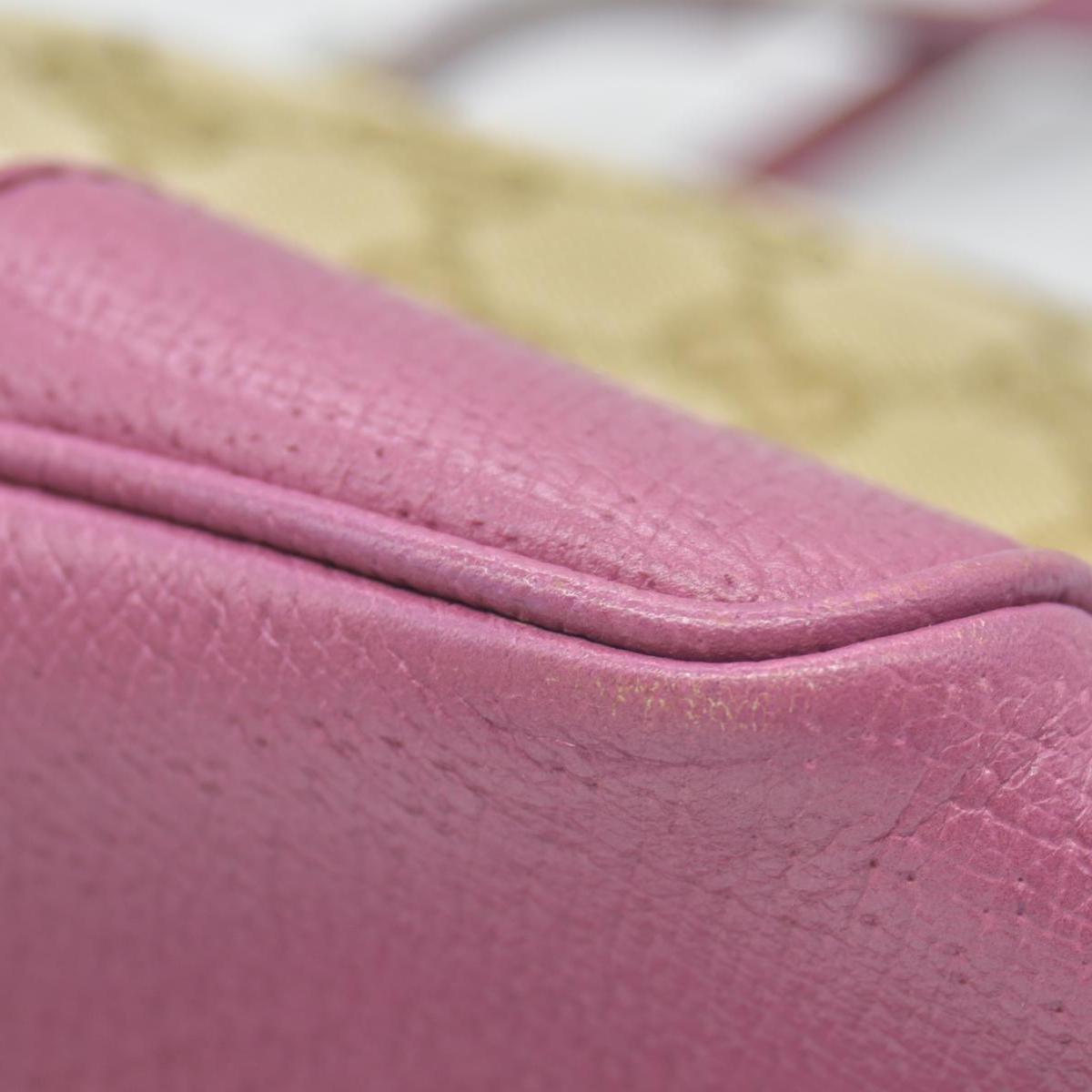 $1290 Gucci GG Canvas Bree Tote Pink Consignment