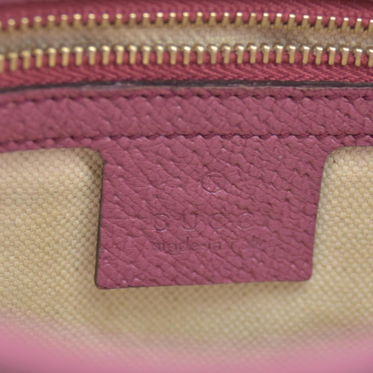 $1290 Gucci GG Canvas Bree Tote Pink Consignment