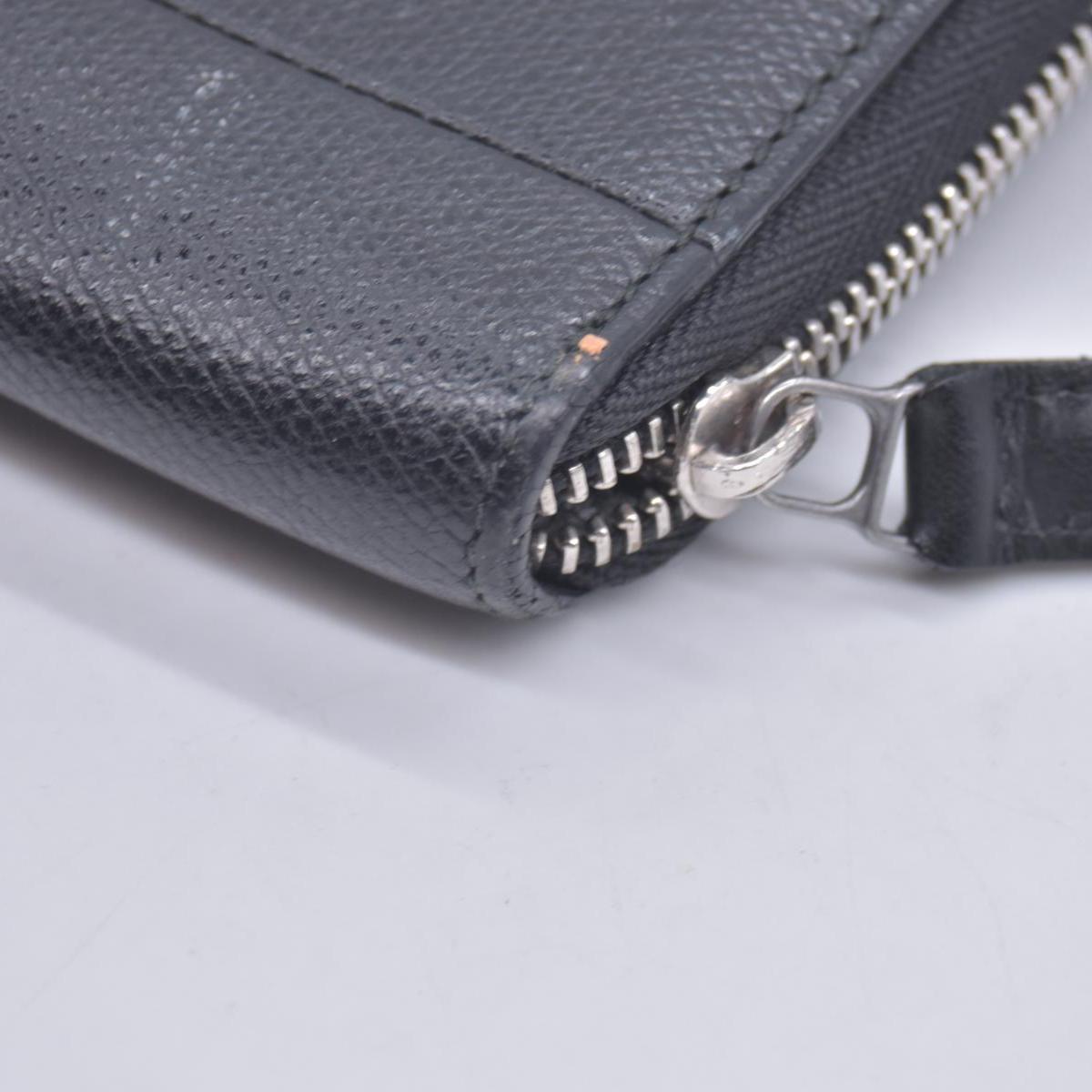 $600 Tiffany and co Large Zip Wallet in Black Leather CONSIGNMENT