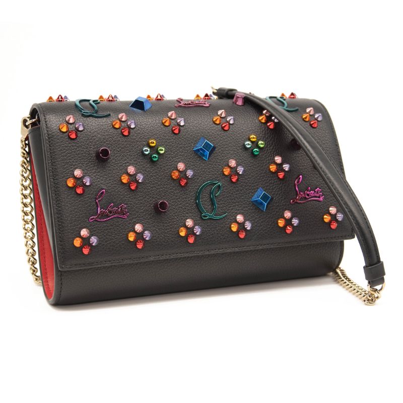 Christian Louboutin Clutch Paloma Empire Multi Black Leather Cross Body Bag