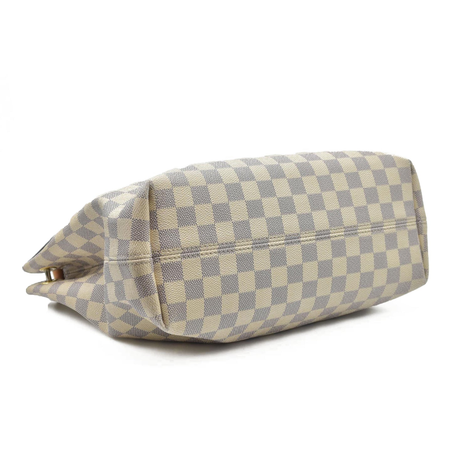 $1980 Louis Vuitton Damier Azur Graceful PM Rose Ballerine WELL WORN CONSIGNMENT