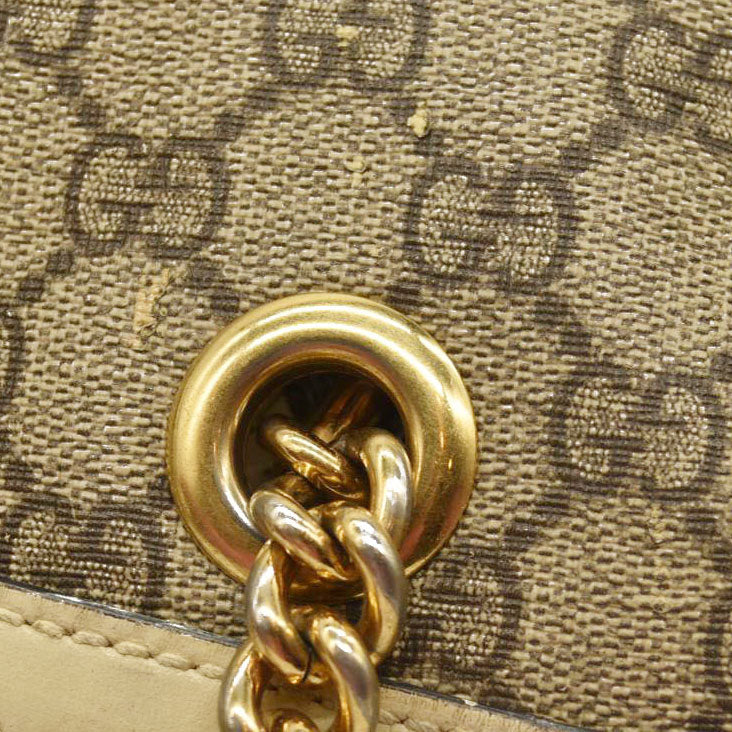 Gucci  GG Supreme Monogram Medium Padlock Tote White