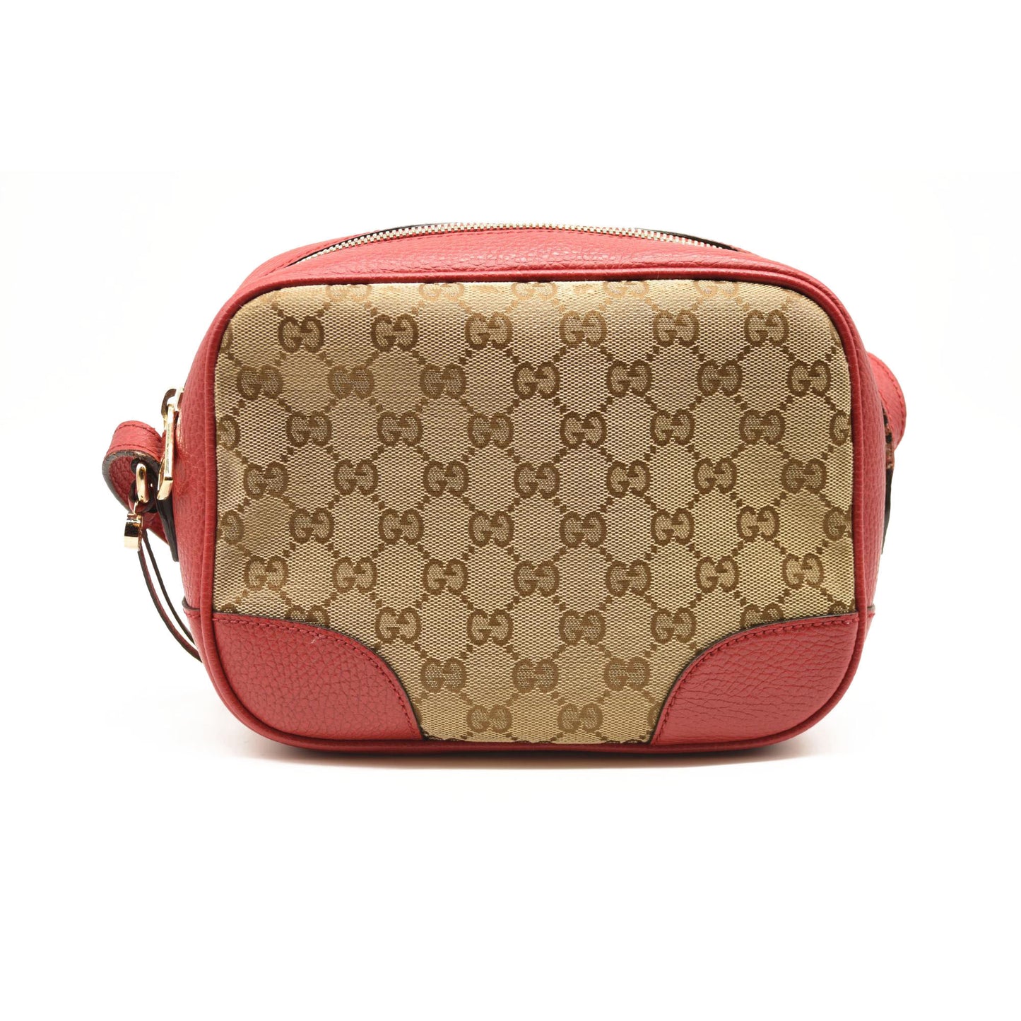 GUCCI Monogram Mini Bree Messenger Bag Red