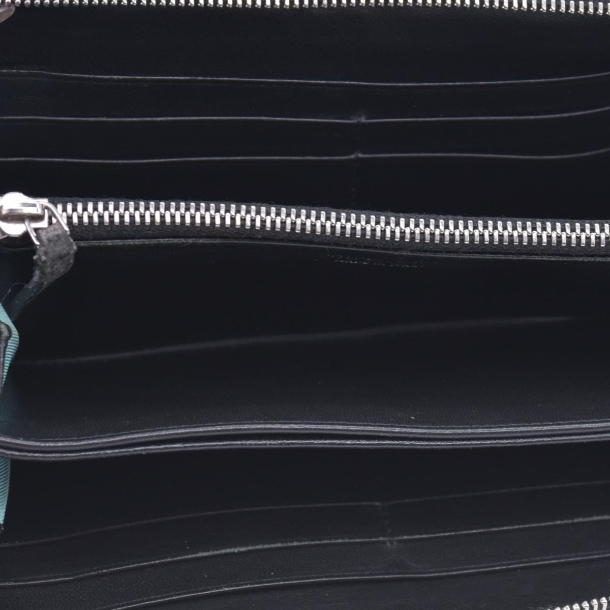 $600 Tiffany and co Large Zip Wallet in Black Leather CONSIGNMENT