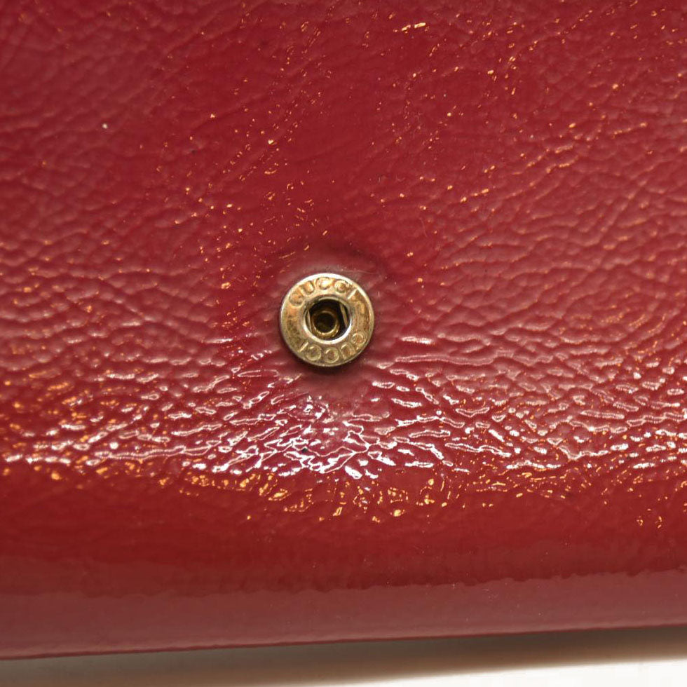 Gucci  Pebbled Calfskin Soho Continental Wallet Red