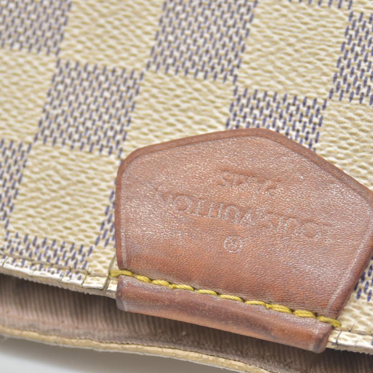 $1980 Louis Vuitton Damier Azur Graceful PM Rose Ballerine WELL WORN CONSIGNMENT
