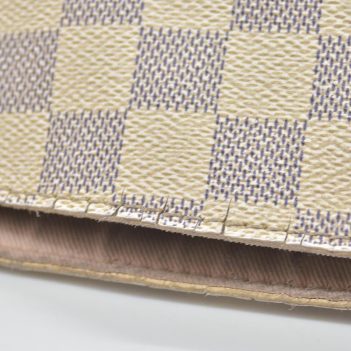 $1980 Louis Vuitton Damier Azur Graceful PM Rose Ballerine WELL WORN CONSIGNMENT