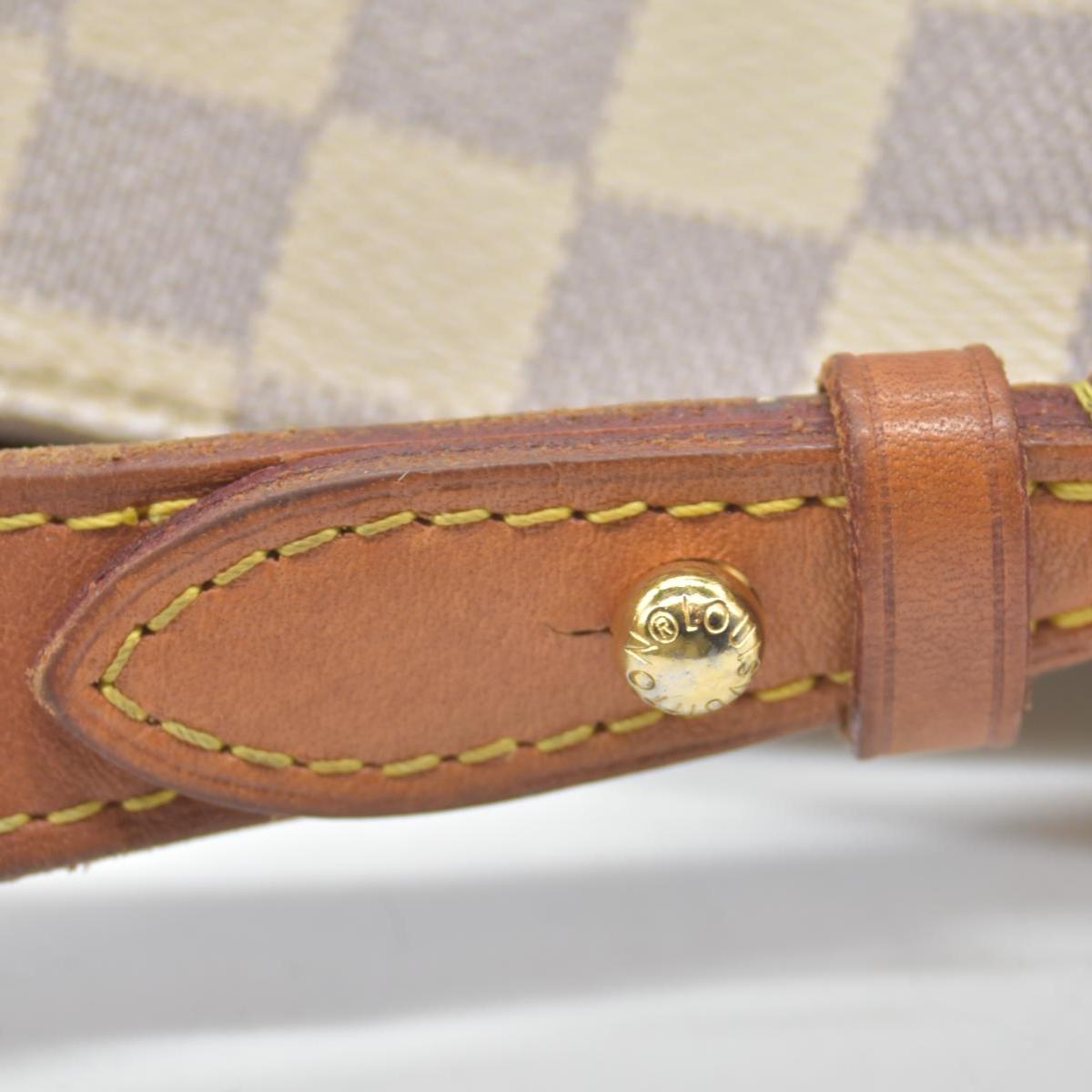 $1980 Louis Vuitton Damier Azur Graceful PM Rose Ballerine WELL WORN CONSIGNMENT