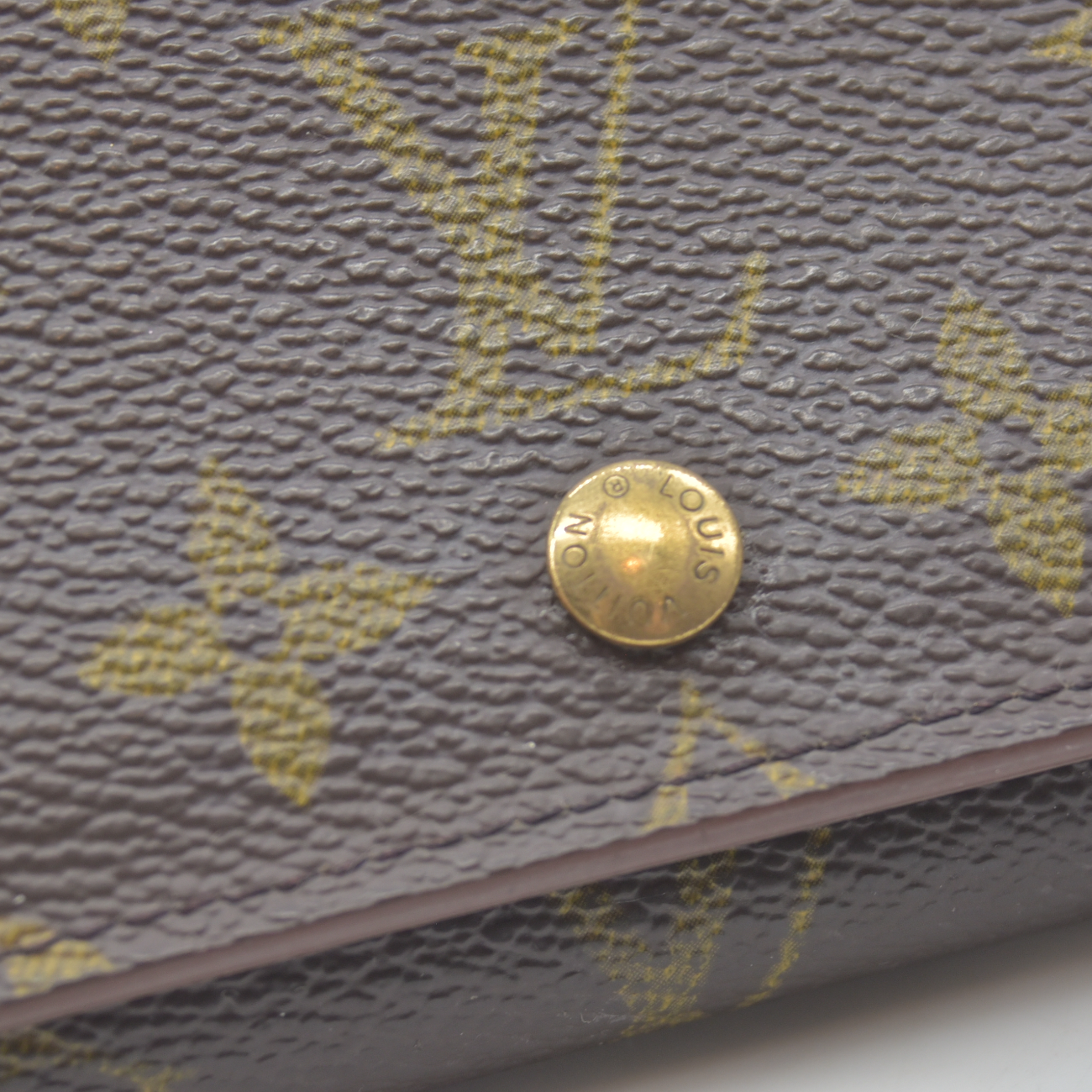 $560 1995 Louis Vuitton Monogram Porte-Monnaie Tresor Wallet RA0965