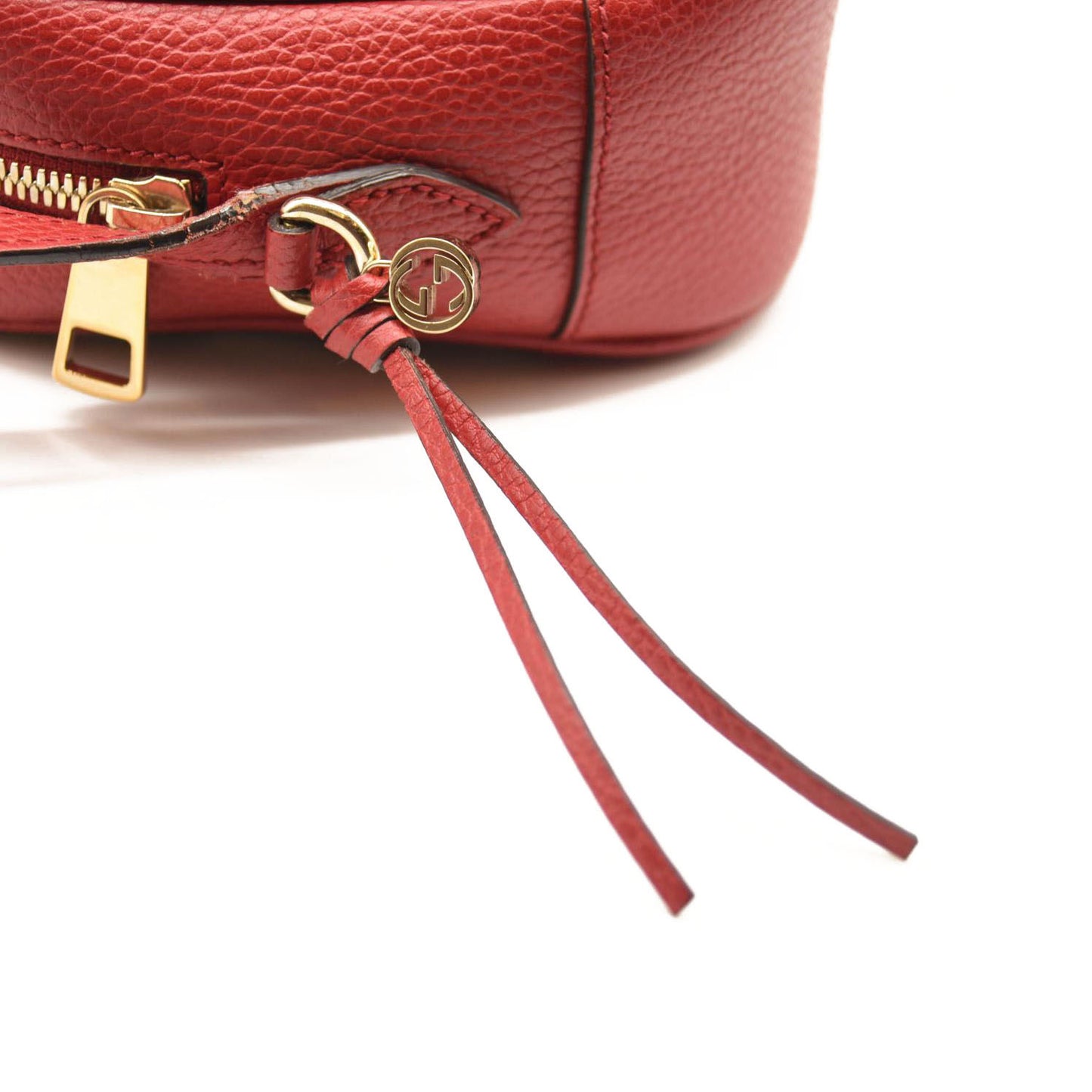 GUCCI Monogram Mini Bree Messenger Bag Red