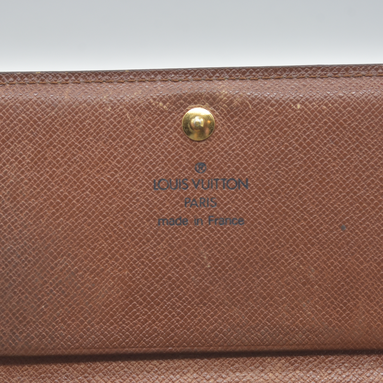 $560 1995 Louis Vuitton Monogram Porte-Monnaie Tresor Wallet RA0965