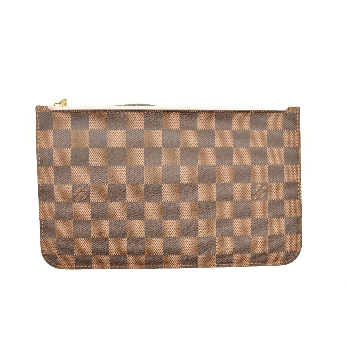 LOUIS VUITTON  Damier Ebene Neverfull MM GM Pochette Rose Ballerine  SD2198