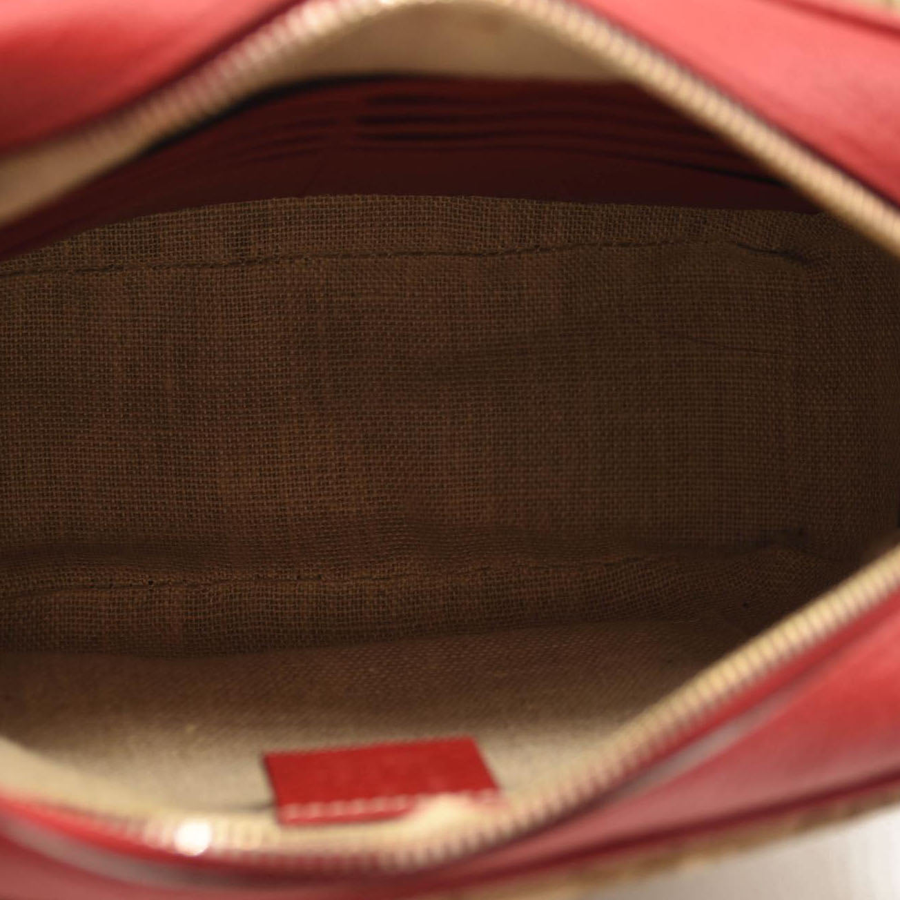 GUCCI Monogram Mini Bree Messenger Bag Red