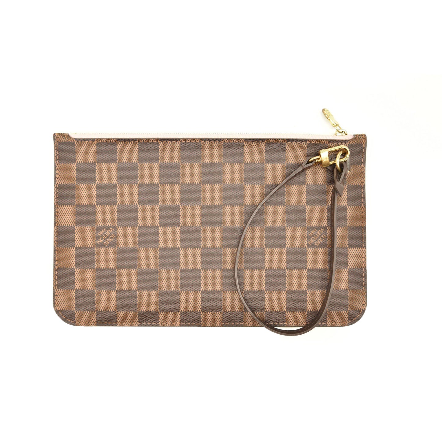 LOUIS VUITTON  Damier Ebene Neverfull MM GM Pochette Rose Ballerine  SD2198