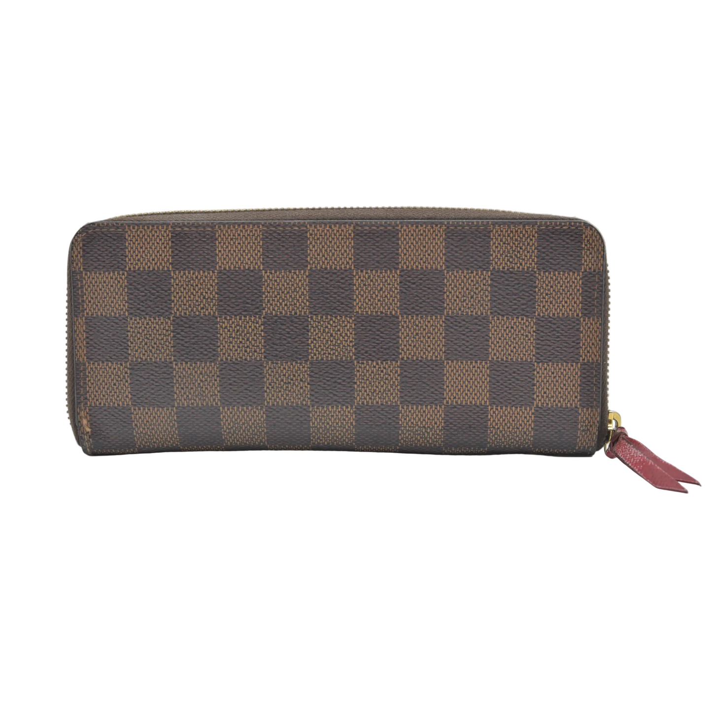 $620 2017 Louis Vuitton Damier Ebene Clemence Wallet Cherry CA2137