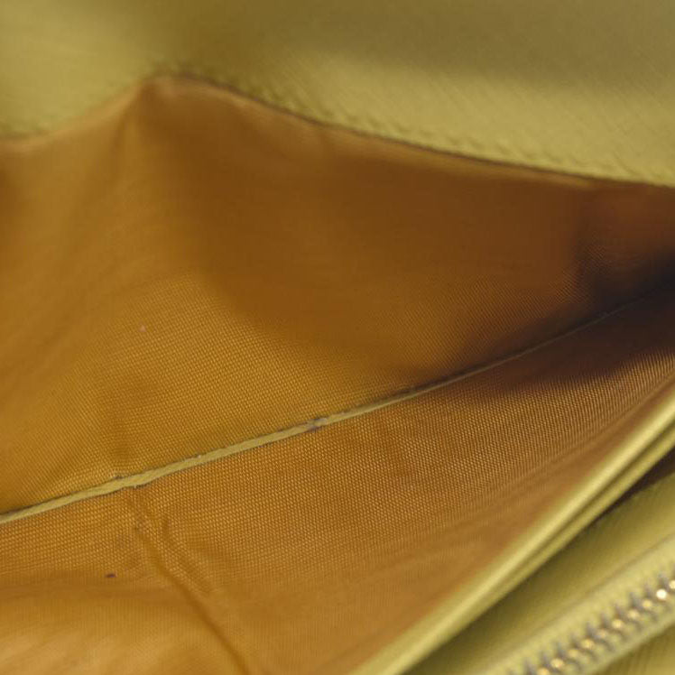 Prada Saffiano Metal Leather Continental Wallet Yellow