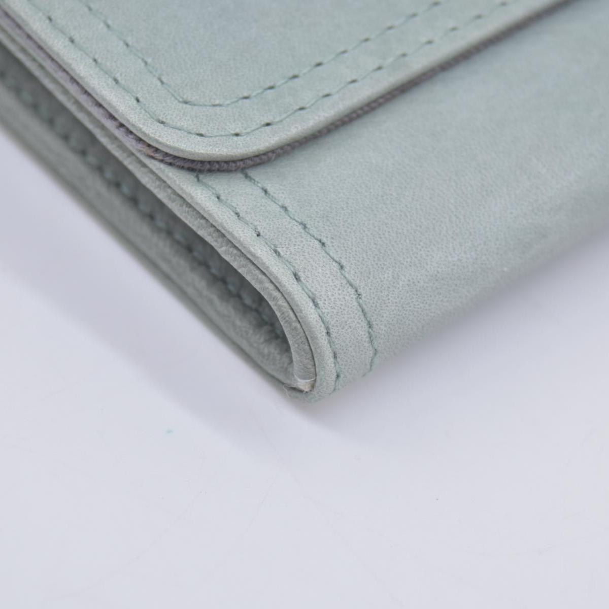 Chloe Bifold Teal Leather Wallet CONSIGNMENT 10020939
