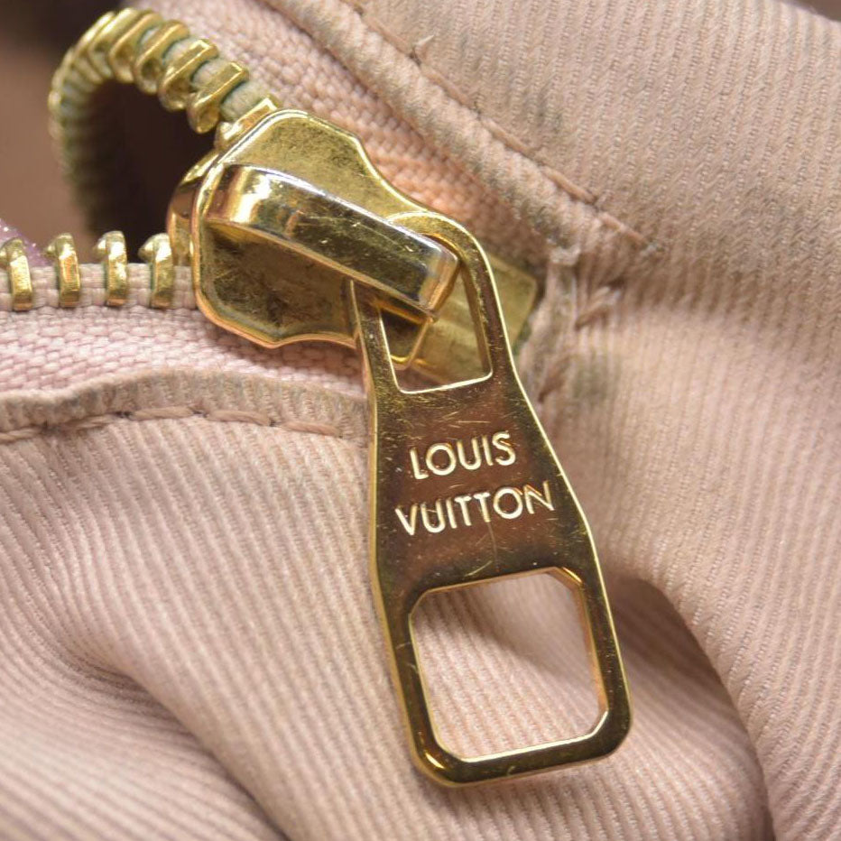 $1980 Louis Vuitton Damier Azur Graceful PM Rose Ballerine WELL WORN CONSIGNMENT