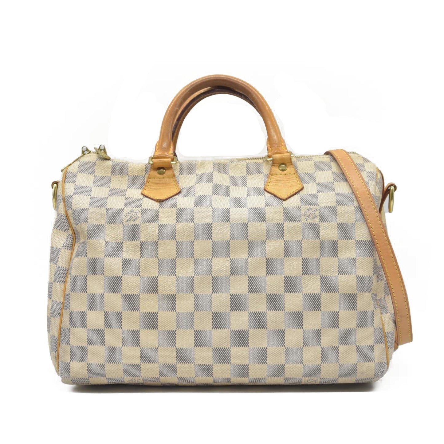 $1980 Louis Vuitton Damier Azur Speedy Bandouliere 30 SP2183 2013