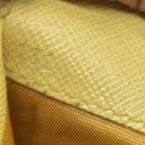 Prada Saffiano Metal Leather Continental Wallet Yellow