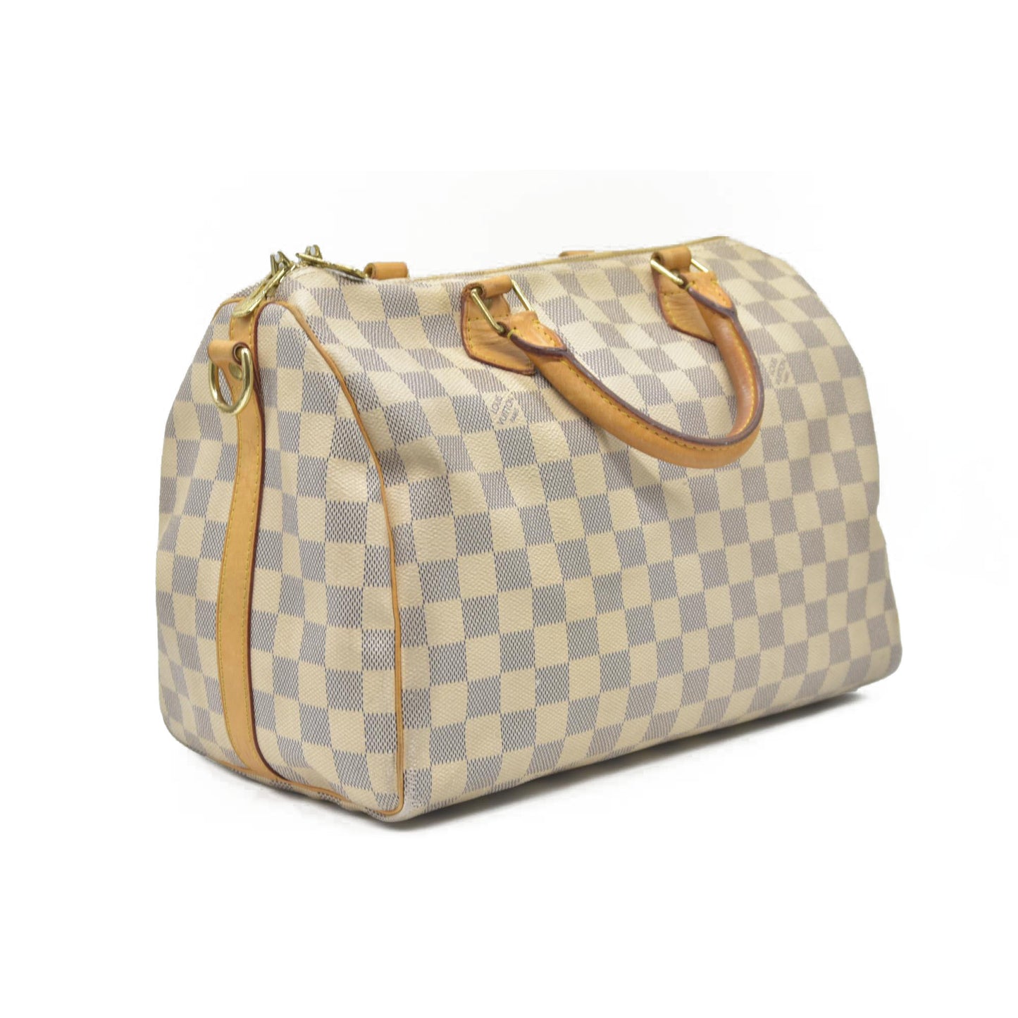$1980 Louis Vuitton Damier Azur Speedy Bandouliere 30 SP2183 2013