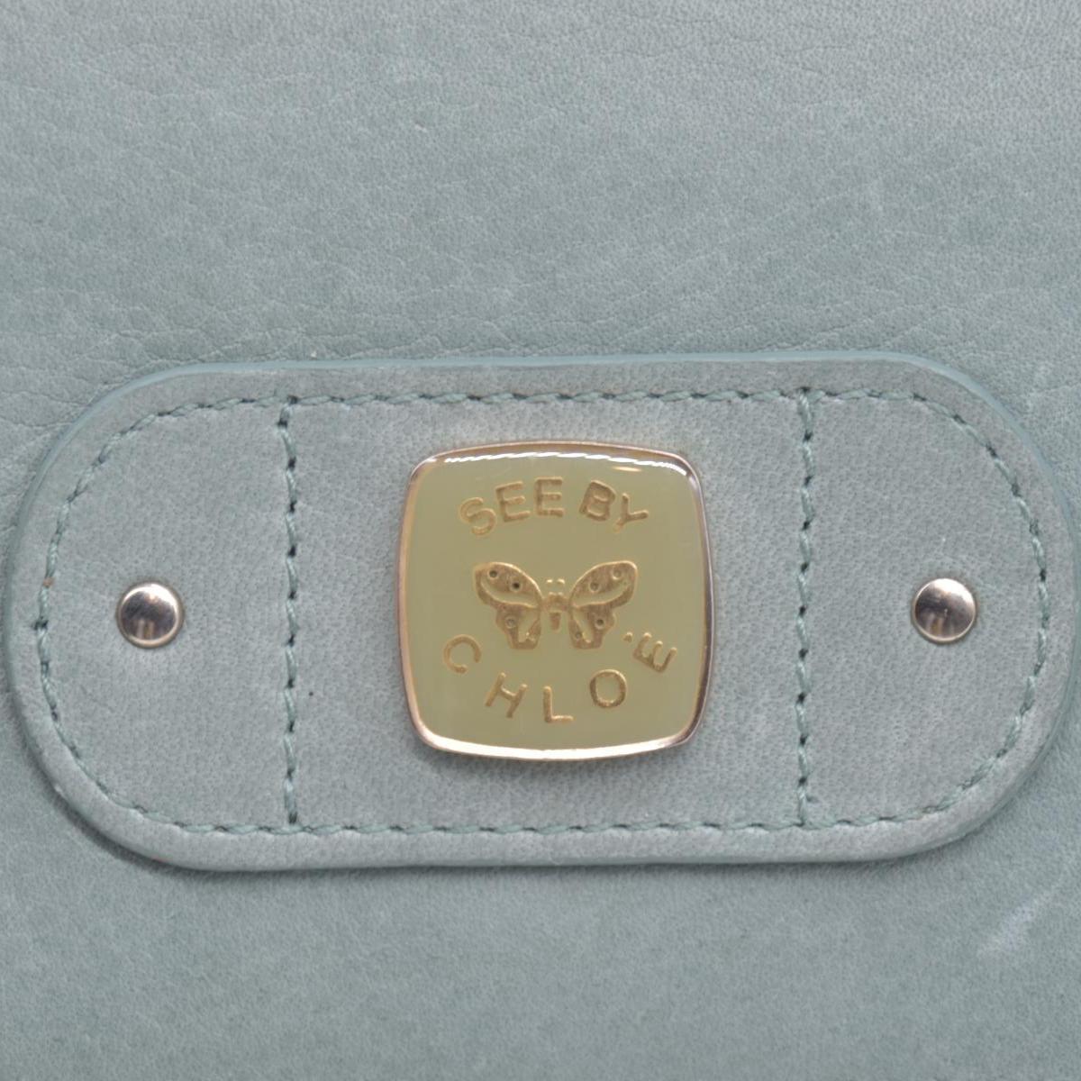 Chloe Bifold Teal Leather Wallet CONSIGNMENT 10020939
