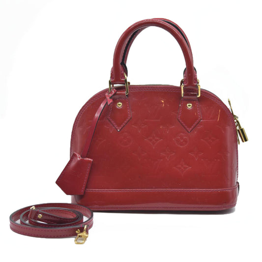 $2230 AUCTION Louis Vuitton  Vernis Alma BB Rose Indien