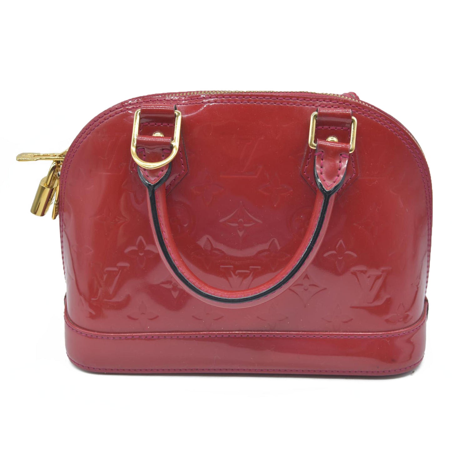 $2230 AUCTION Louis Vuitton  Vernis Alma BB Rose Indien