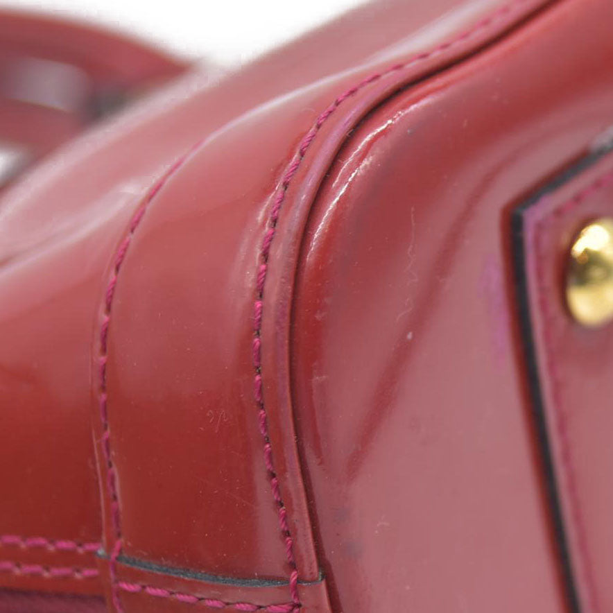 $2230 AUCTION Louis Vuitton  Vernis Alma BB Rose Indien