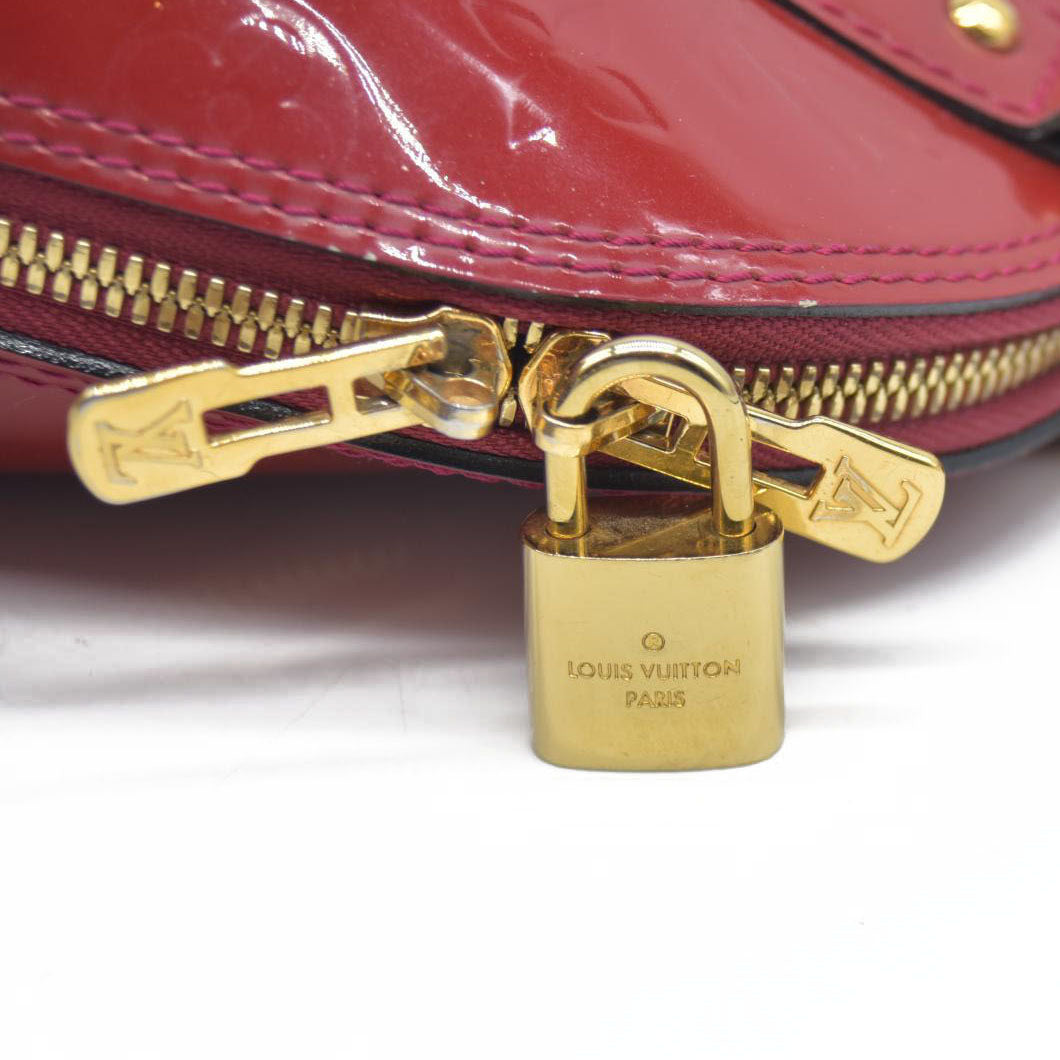 $2230 AUCTION Louis Vuitton  Vernis Alma BB Rose Indien