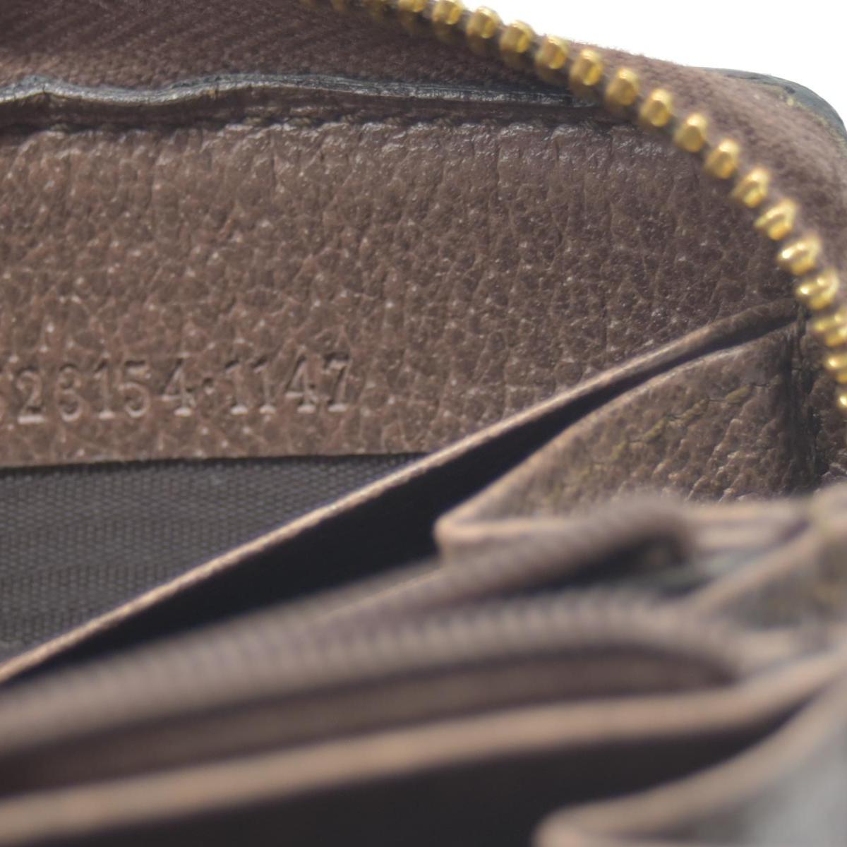 $770 Gucci GG Ophidia Zip Around Wallet Beige Brown Canvas CONSIGNMENT