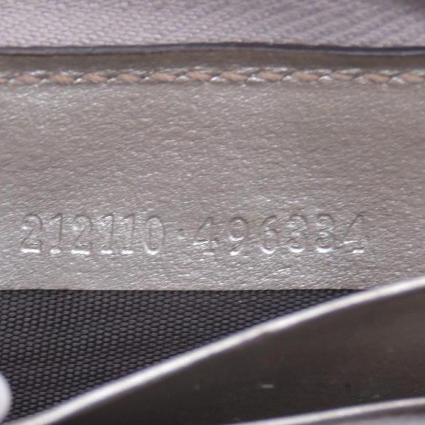 GUCCI GG Monogram Canvas GG Monogram Zip Around Wallet Wallet Metallic Grey CONSIGNMENT 10020940