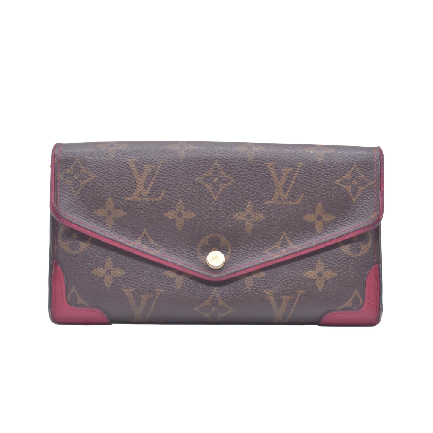 $825 2015 Louis Vuitton Monogram Sarah Retiro Wallet Cherry MI4185 CONSIGNMENT