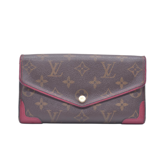 $825 2015 Louis Vuitton Monogram Sarah Retiro Wallet Cherry MI4185 CONSIGNMENT