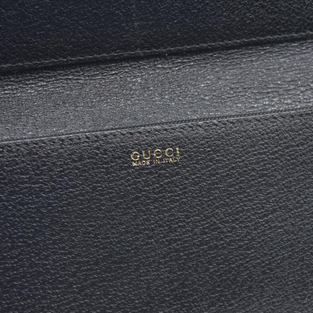 GUCCI Horsebit Leather Tri-fold Long Wallet CONSIGNMENT